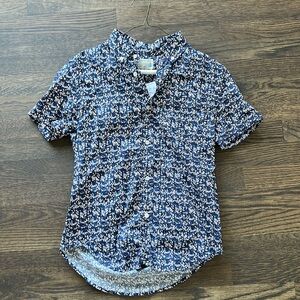 Blue Ditzy Floral Button-Up Shirt